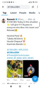#CSK VsSRH