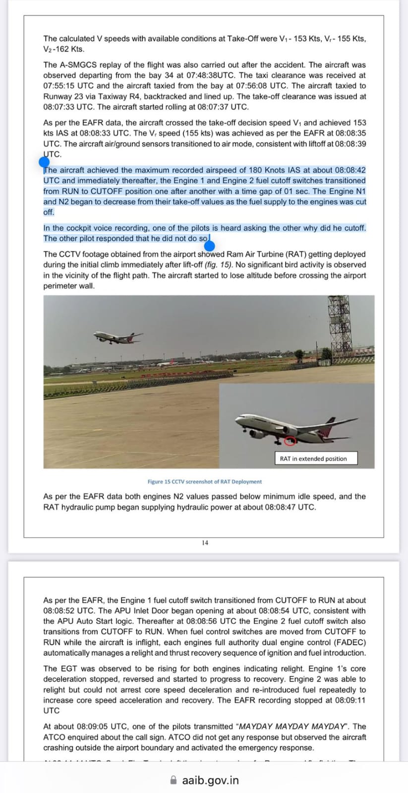 #AI-171 Boeing 787 Air Crash : Initial Findings Published..
