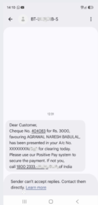 A Bank SMS